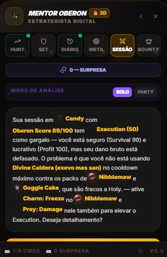 Mentor analisando última sessão